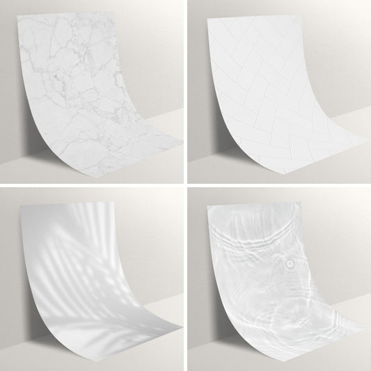 White Bundle: Pack of 4 Backdrops - My Print Pal
